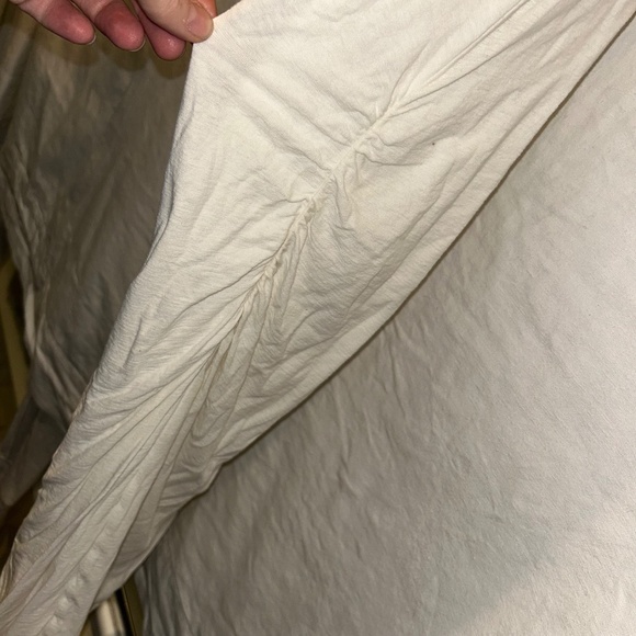 James perse white black trim ruched sides jersey knit tank dress M - Picture 6 of 6